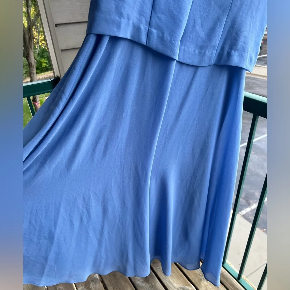 🆕 Jessica Howard Periwinkle Blue Midi Dress Size 6 Wedding Formal Bridesmaid - Picture 9 of 15